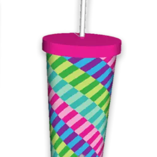 20oz Rhinestone Straw Cup - Store Surplus No Display - 6 Pieces Per Pack 25145L STORE SURPLUS