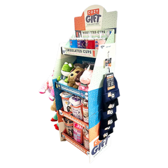 Hug 'N Sip Cup Plush Assortment Floor Display - 38 Pieces Per Retail Ready Display 88567 WHOLESALE