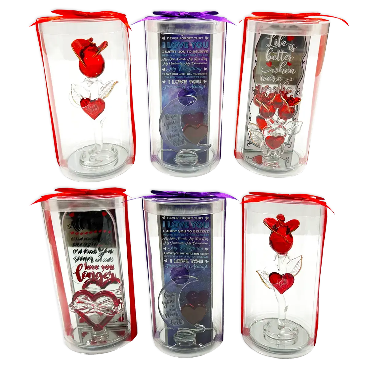 Valentine's Day Glass and Gift Assortment Floor Display - 57 Pieces Per Retail Ready Display 88573 - NOVELTY INC WHOLESALE