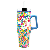 40 oz Stainless-Steel Insulated Get Well Themed Cup - Store Surplus No Display - 1 Piece Per Pack 41722L STORE SURPLUS