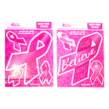 Pink Ribbon Decal - Store Surplus No Display - 3 Pieces Per Pack 25193L