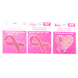 Rhinestone Pink Ribbon Decal - Store Surplus No Display - 1 Pieces Per Pack 25224L