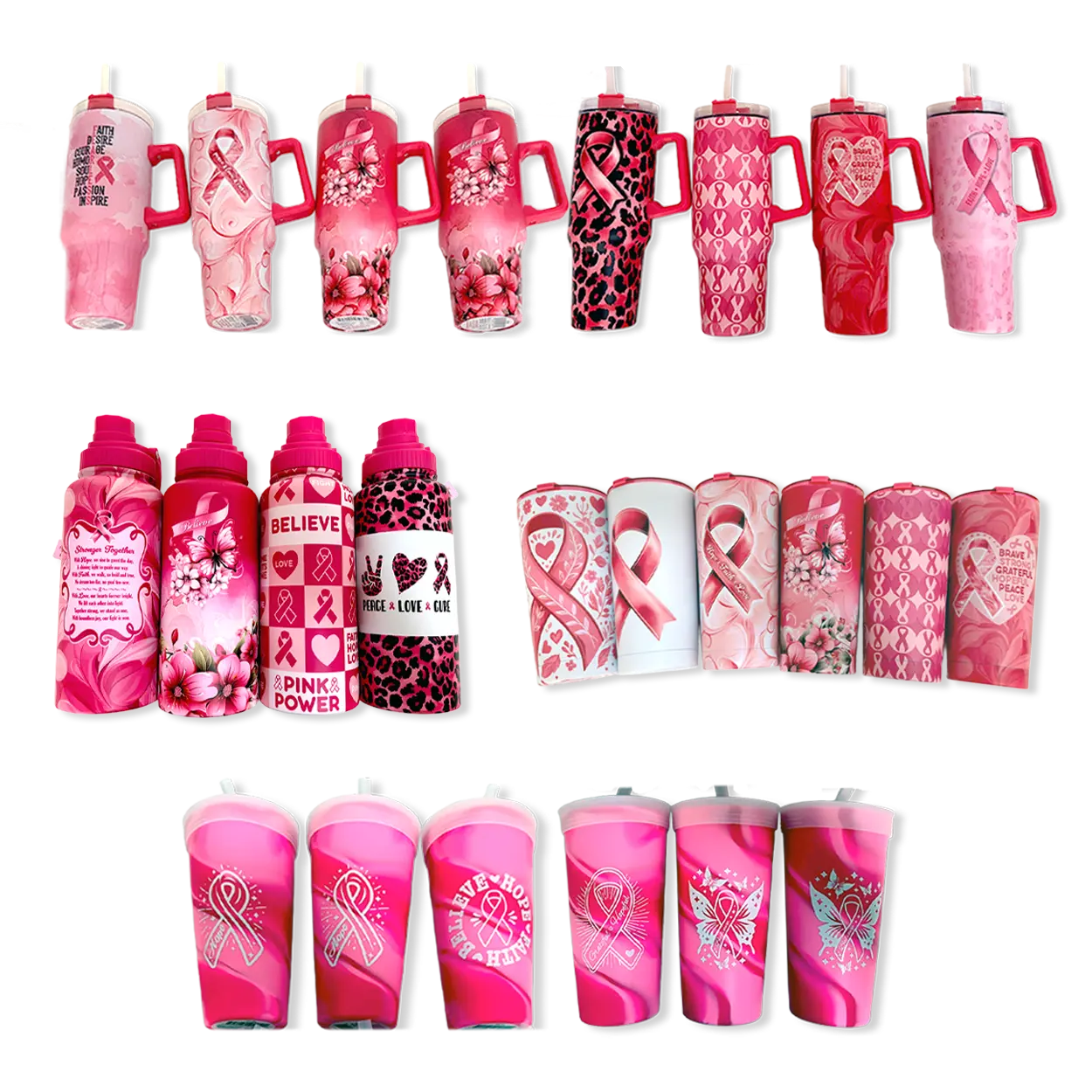 Breast Cancer Awareness Pink Support Squad Assortment Floor Display - 50 Pieces Per Retail Ready Display 88609 WHOLESALE