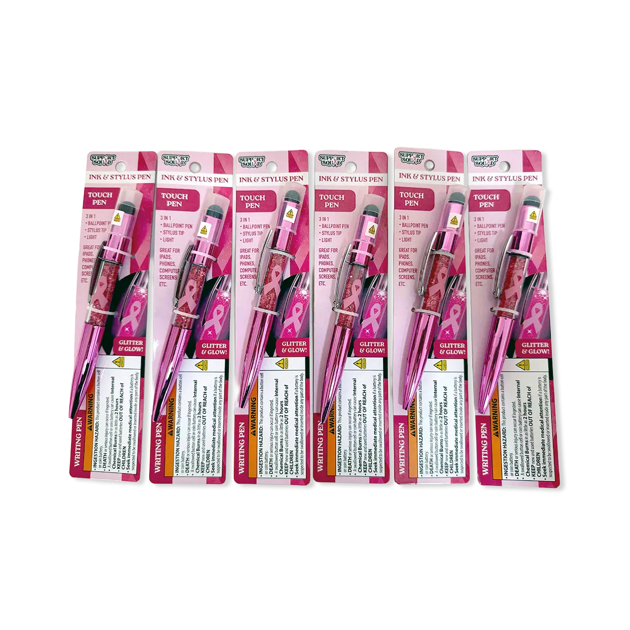 Breast Cancer Awareness Pink Support Squad Assortment Floor Display - 68 Pieces Per Retail Ready Display 88607 WHOLESALE