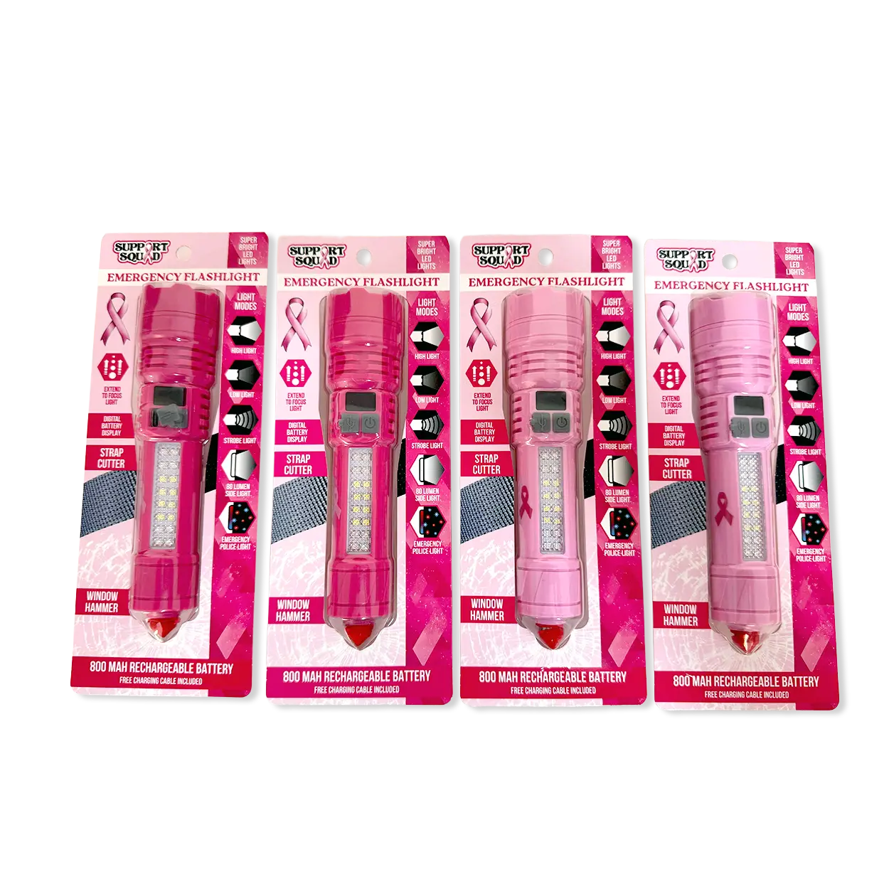 Breast Cancer Awareness Pink Support Squad Assortment Floor Display - 68 Pieces Per Retail Ready Display 88607 WHOLESALE