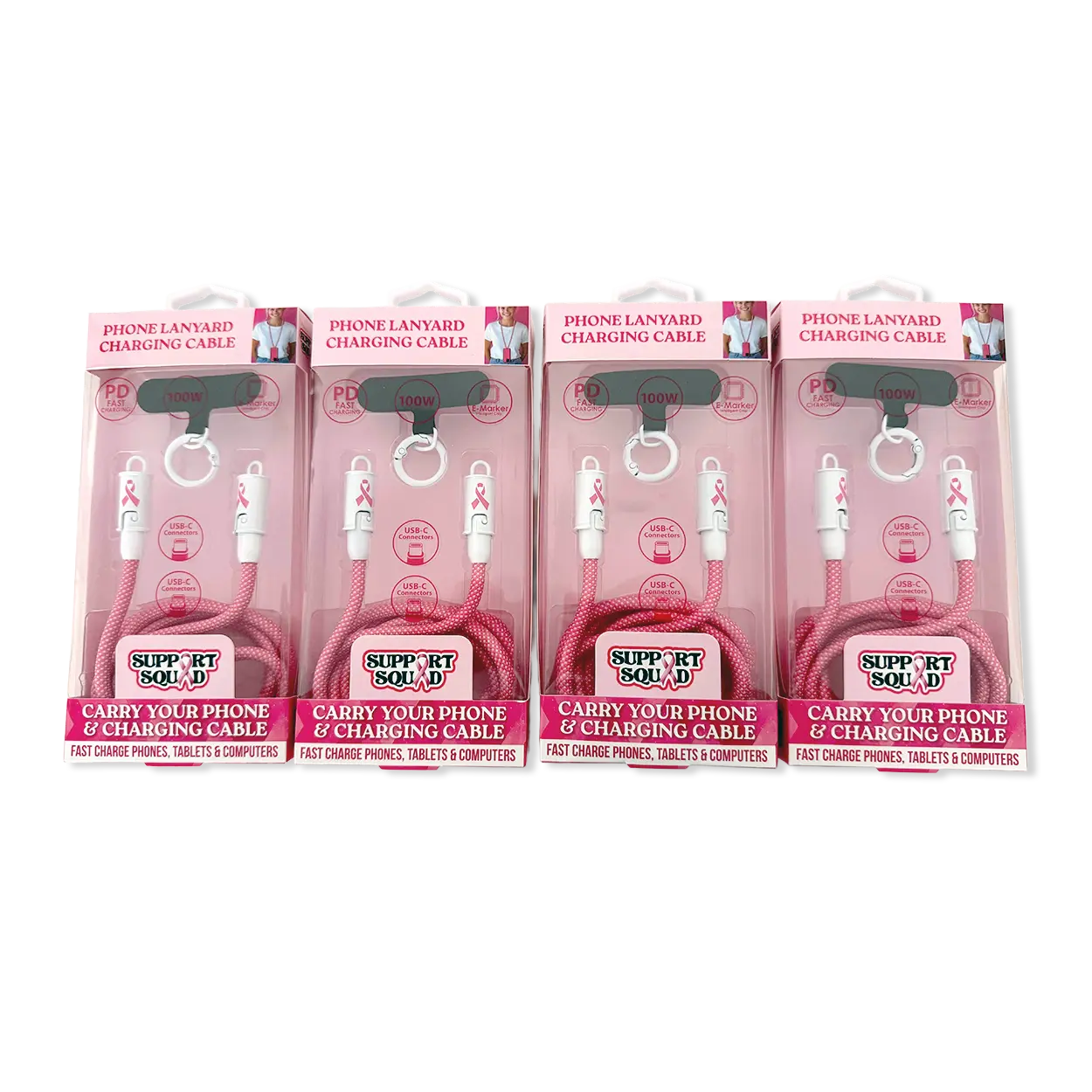 Breast Cancer Awareness Pink Support Squad Assortment Floor Display - 50 Pieces Per Retail Ready Display 88609 WHOLESALE