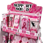 Breast Cancer Awareness Pink Support Squad Assortment Floor Display - 50 Pieces Per Retail Ready Display 88609 WHOLESALE