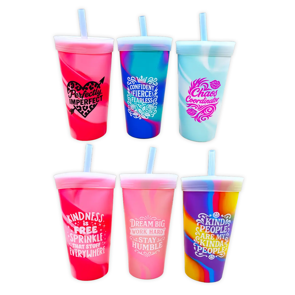 Silicone Cup Drinkware Assortment Floor Display - 32 Pieces Per Retail Ready Display 88608 WHOLESALE