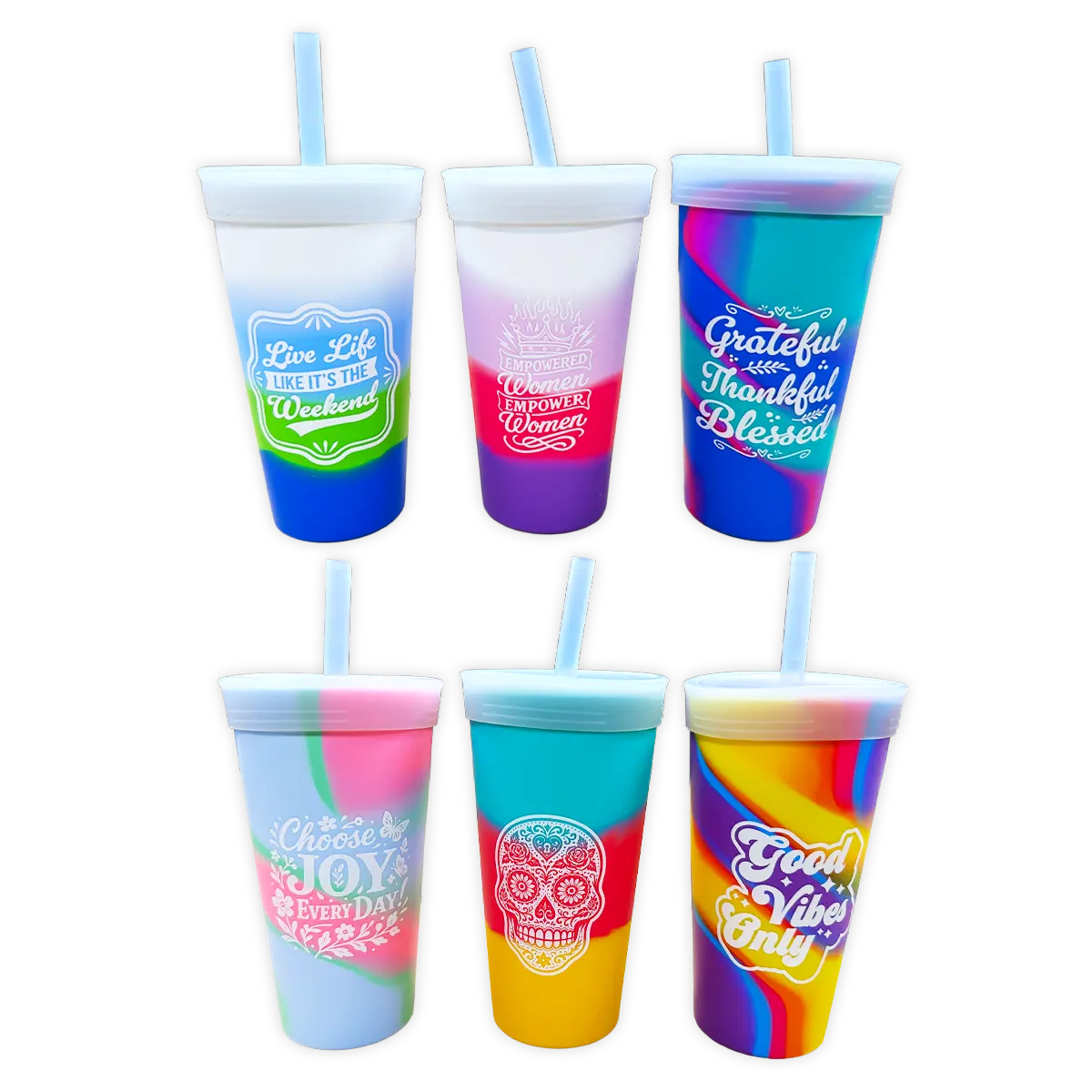 Silicone Cup Drinkware Assortment Floor Display - 32 Pieces Per Retail Ready Display 88608 WHOLESALE
