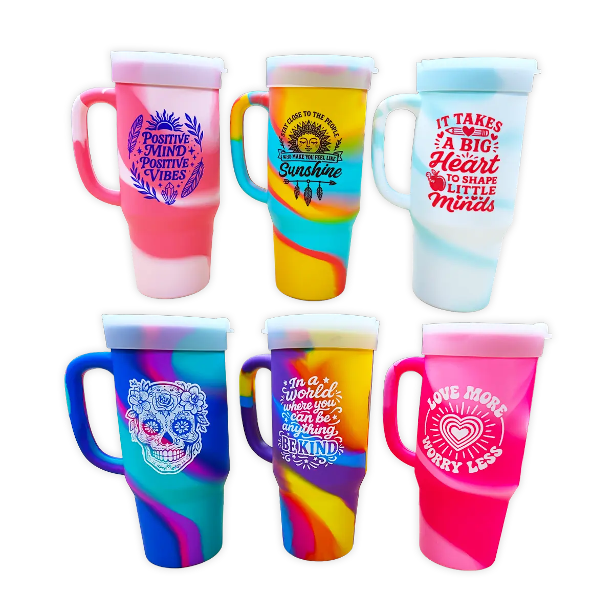 Silicone Cup Drinkware Assortment Floor Display - 32 Pieces Per Retail Ready Display 88608 WHOLESALE