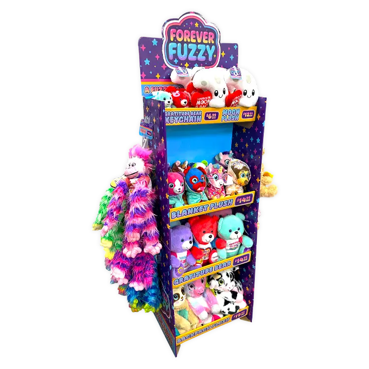 Forever Fuzzy Plush Assortment Floor Display - 44 Pieces Per Retail Ready Display Kit 88613 NOVELTY INC