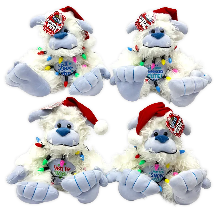 North Pole Fuzzies Yeti Gift Assortment Floor Display - 60 Pieces Per Retail Ready Display 88612 WHOLESALE