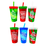 22oz Holiday Cup - Store Surplus No Display - 6 Pieces Per Pack 26084L STORE SURPLUS
