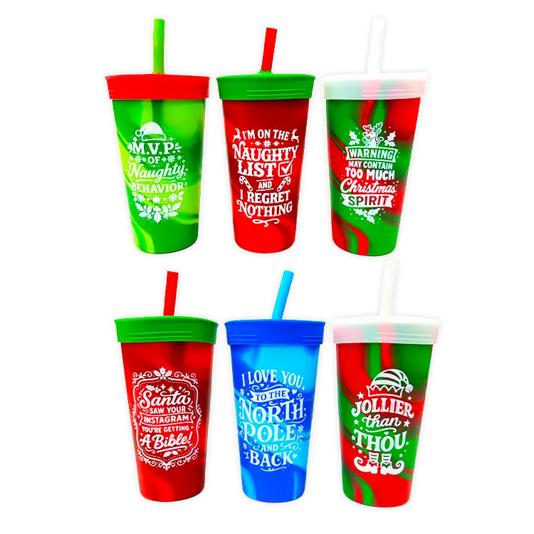 22oz Holiday Cup - Store Surplus No Display - 6 Pieces Per Pack 26084L STORE SURPLUS