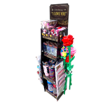 Valentines Day Rose Plush and Gift Assortment Floor Display - 78 Pieces Per Retail Ready Display Kit 88615 WHOLESALE
