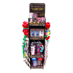 Valentines Day Rose Plush and Gift Assortment Floor Display - 78 Pieces Per Retail Ready Display Kit 88615 WHOLESALE