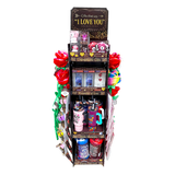 Valentines Day Rose Plush and Gift Assortment Floor Display - 78 Pieces Per Retail Ready Display Kit 88615 WHOLESALE