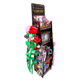 Valentines Day Rose Plush and Gift Assortment Floor Display - 78 Pieces Per Retail Ready Display Kit 88615 WHOLESALE