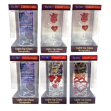 Valentine's Day Light-Up Glass - Store Surplus No Display - 6 Pieces Per Pack 26193L STORE SURPLUS