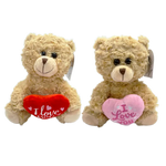 Valetine's Day Bear +Heart - Store Surplus No Display - 2 Pieces Per Pack 26207L STORE SURPLUS