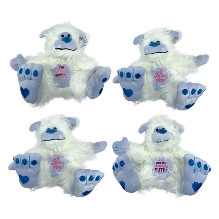 Valetine's Day Yeti Plush - Store Surplus No Display - 4 Pieces Per Pack 26213L STORE SURPLUS