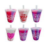 Valetine's Day 8oz Cups - Store Surplus No Display - 6 Pieces Per Pack 26212L STORE SURPLUS