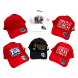 Patriotic Ball Cap - Store Surplus No Display - 6 Pieces Per Pack 26518L