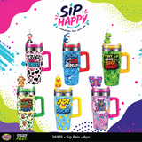 Sip Pals 16oz with Straw Pal - Store Surplus No Display - 6 Pieces Per Pack 26915L