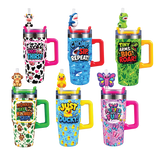 Sip Happy Insulated Drinkware with Straw Topper Assortment Floor Display - 26 Pieces Per Retail Ready Display Kit 88635