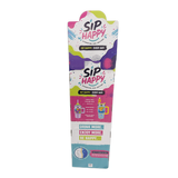 Sip Happy Insulated Drinkware with Straw Topper Assortment Floor Display - 26 Pieces Per Retail Ready Display Kit 88635