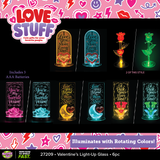 Valentine's Day Light-Up Glass Keepsake - Store Surplus No Display - 6 Pieces Per Pack 27209L