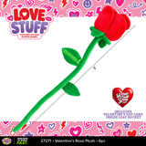 Valentine's Day Rose Plush - Store Surplus No Display - 6 Pieces Per Pack 27271L