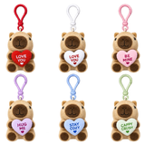 Valentine's Day Capybara Plush - Store Surplus No Display - 6 Pieces Per Pack 27278L