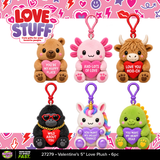 Valentine's Day 5" Love Plush - Store Surplus No Display - 6 Pieces Per Pack 27279L