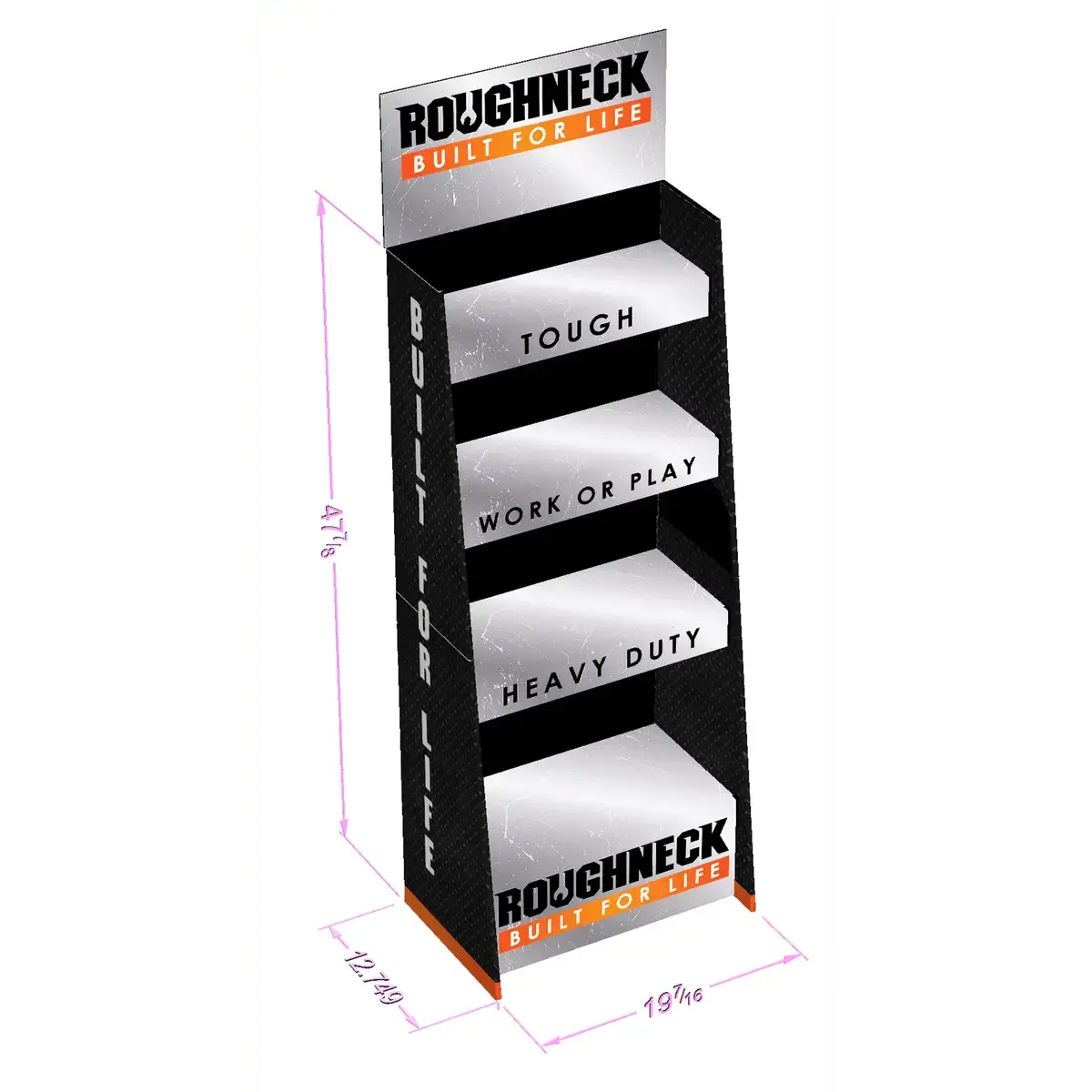Curated Roughneck Patriotic Top Seller Floor Display 88660 NOVELTY INC