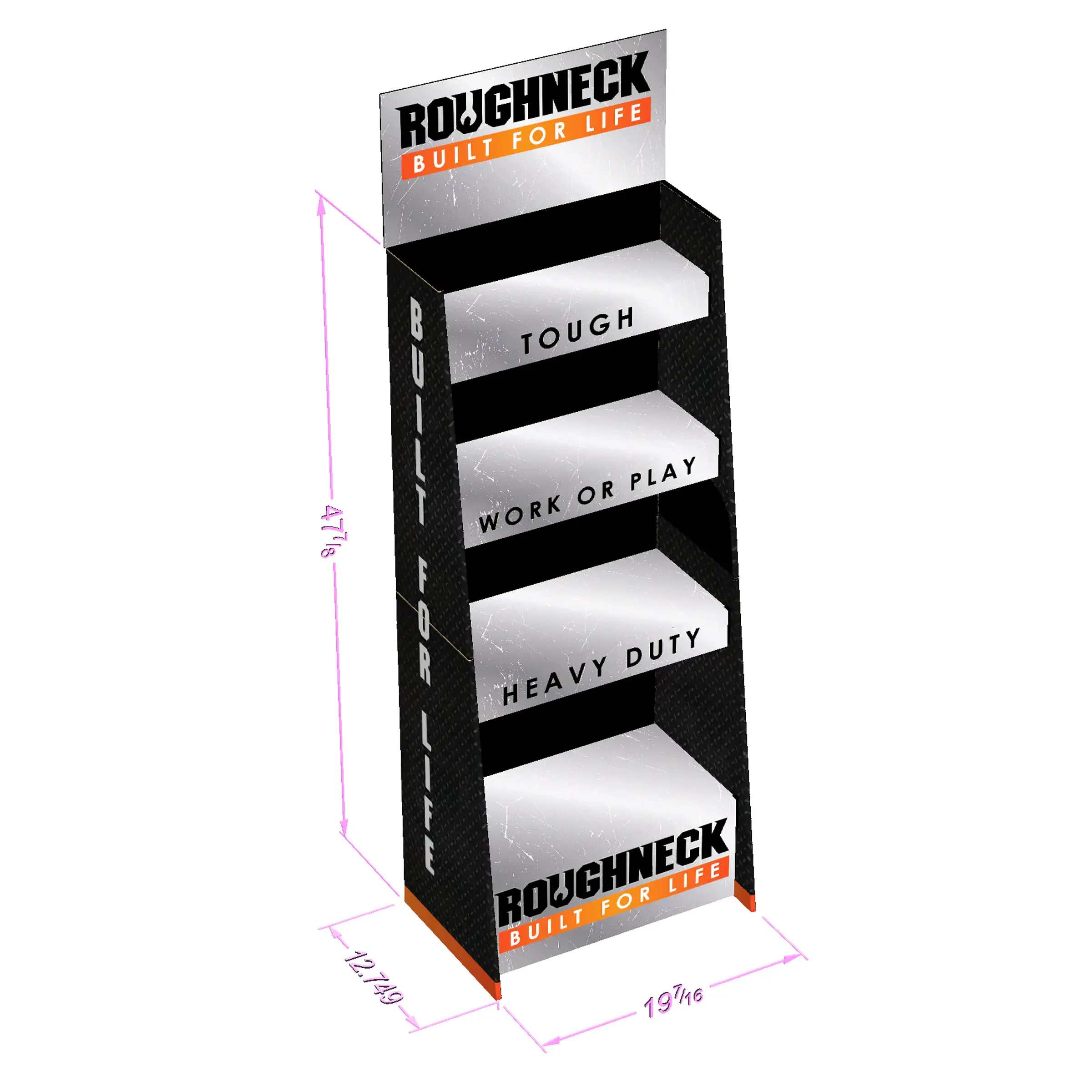 Merchandising Fixture - Corrugated Roughneck 20" Floor Display ONLY 976400 ROUGHNECK