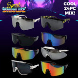 ITEM NUMBER 023516L GOGGLE SUNGLASSES - STORE SURPLUS NO DISPLAY 24 PIECES PER PACK