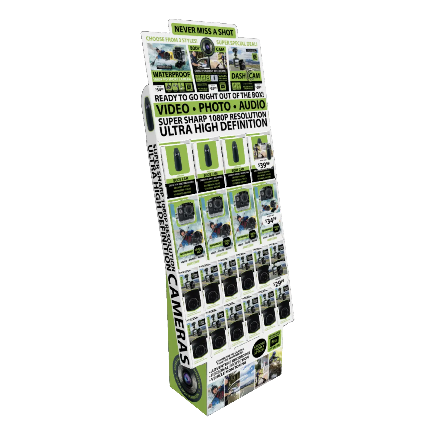 Camera Assortment Floor Display - 20 Pieces Per Retail Ready Display 88449 WHOLESALE