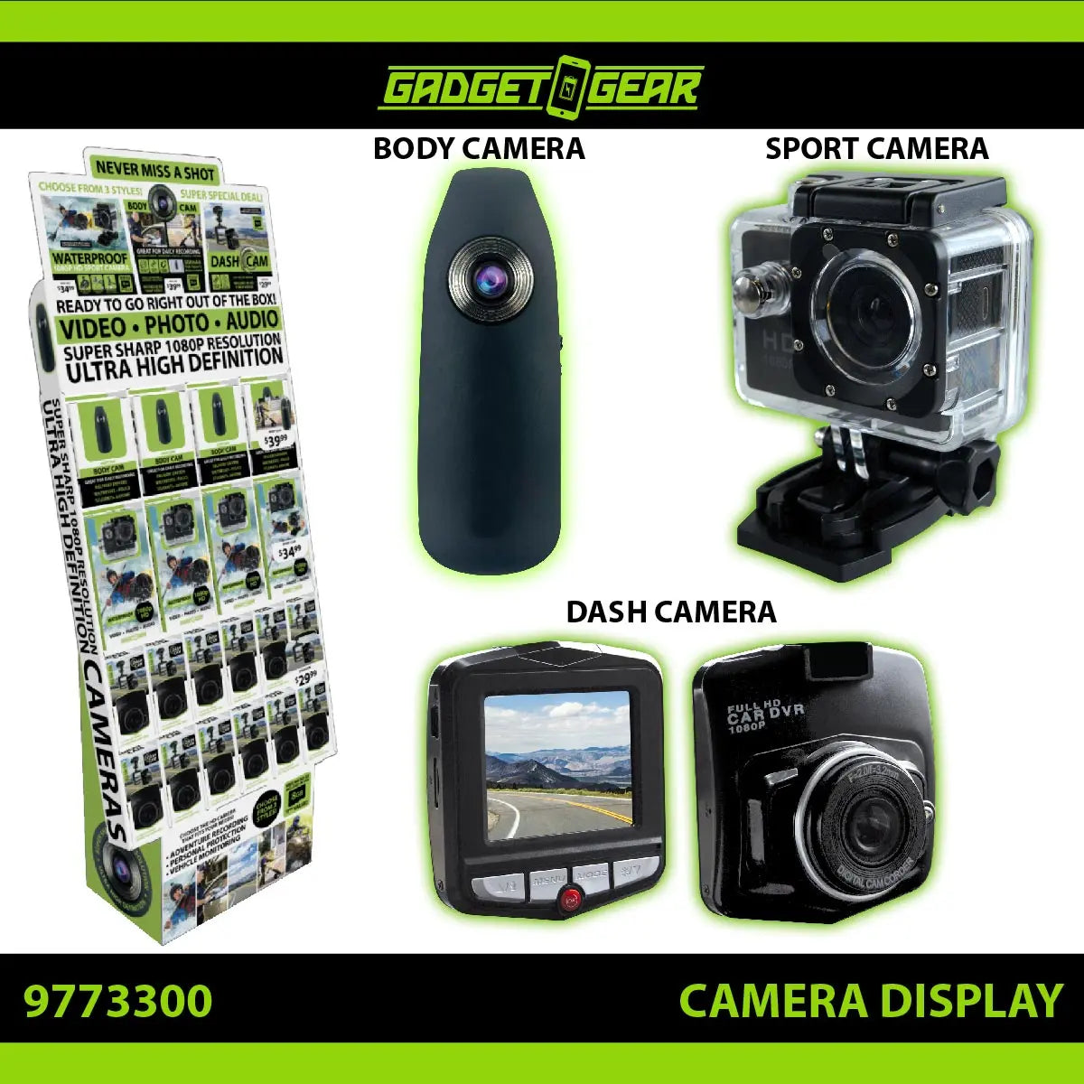 Camera Assortment Floor Display - 20 Pieces Per Retail Ready Display 88449 WHOLESALE