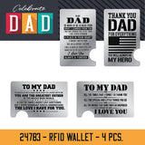 FATHER'S DAY RFID WALLET - STORE SURPLUS NO DISPLAY - 4 PIECES PER PACK 24783L