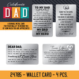 FATHER'S DAY WALLET CARD - STORE SURPLUS NO DISPLAY - 4 PIECES PER PACK 24785L