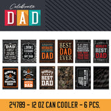 FATHER'S DAY CAN COOLER - STORE SURPLUS NO DISPLAY - 6 PIECES PER PACK 24789L