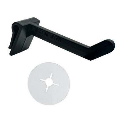 Merchandising Fixture- Short Black Plastic Peg with Peg Stop 6 Per Pack 983820
