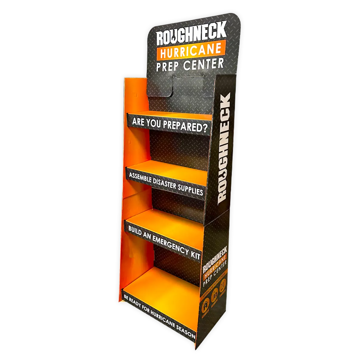 Merchandising Fixture - Hurricane Prep Corrugated Floor Display ONLY 986360 ROUGHNECK