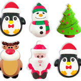 Squish and Squeeze Christmas Toy - 12 Pieces Per Pack 23491 - NOVELTY INC WHOLESALE