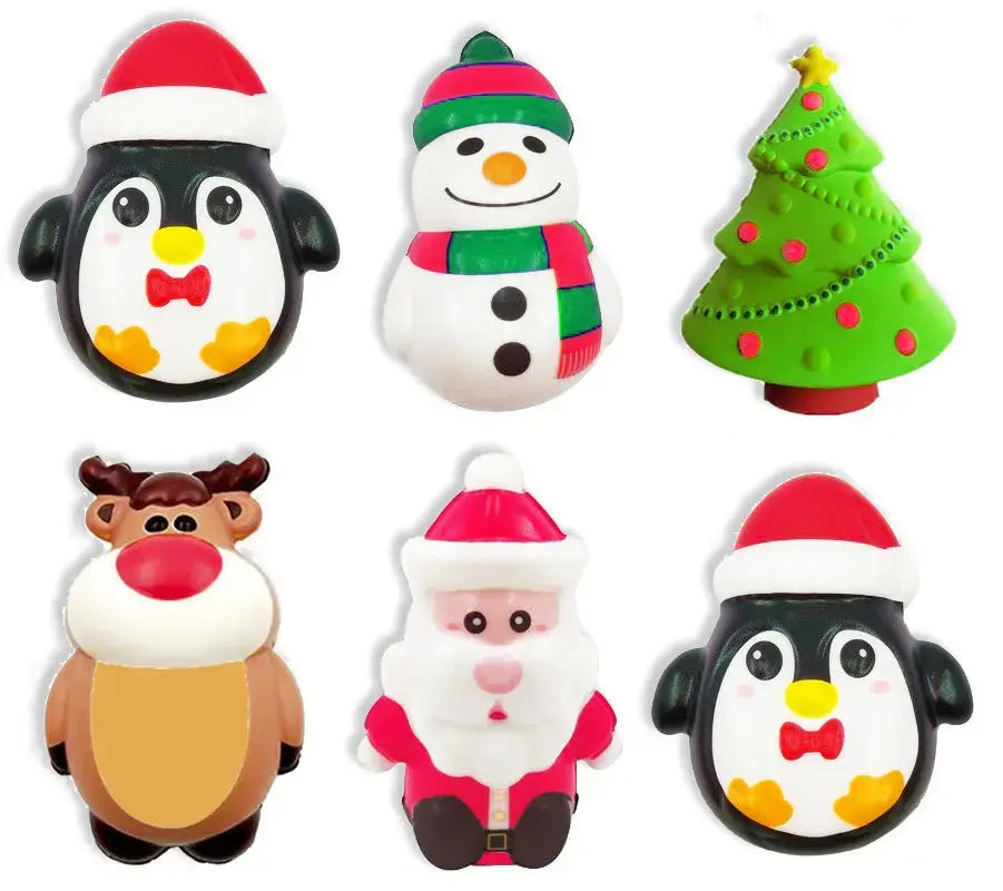 Squish and Squeeze Christmas Toy - 12 Pieces Per Pack 23491 - NOVELTY INC WHOLESALE