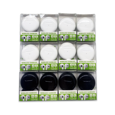 Wireless Earbuds with Round Charging Case - Store Surplus No Display - 12 Pieces Per Pack 24688L