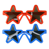 RED & BLUE STAR GLASSES - STORE SURPLUS NO DISPLAY - 10 PIECES PER PACK 24291L