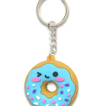 Donut Soft Rubber Keychains - No Display - 1 BG = 12 Pieces Per Pack BULK PRODUCT