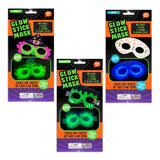 GLOW MASKS - STORE SURPLUS NO DISPLAY - 6 PIECES PER PACK 24800L